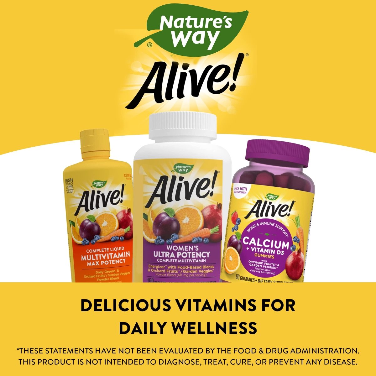 Nature's Way Alive! Vitamines complètes ultra puissantes pour femmes, vitamines B très puissantes pour femmes, métabolisme énergétique, 150 comprimés
