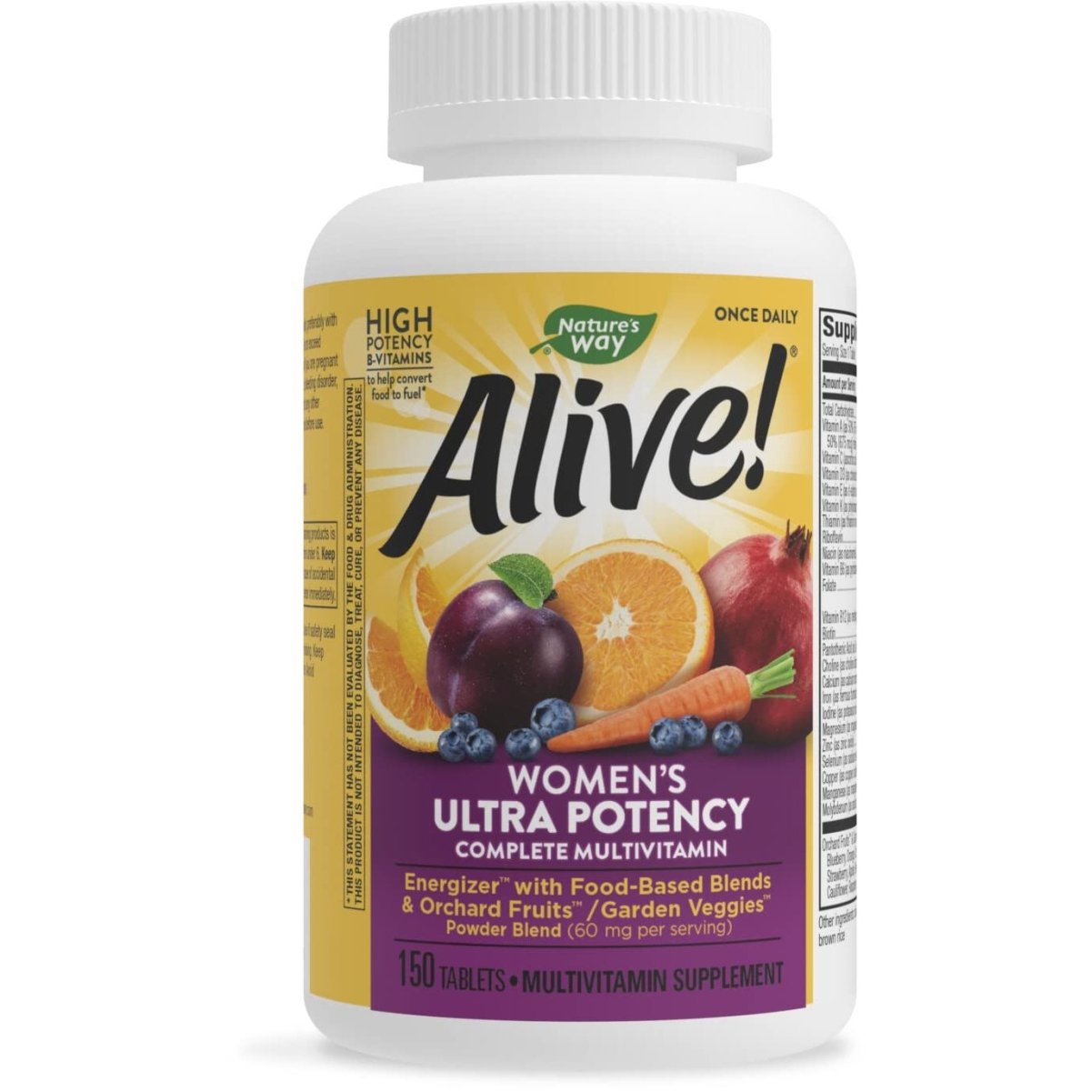 Nature's Way Alive! Vitamines complètes ultra puissantes pour femmes, vitamines B très puissantes pour femmes, métabolisme énergétique, 150 comprimés