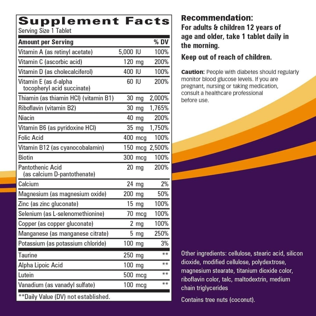 Nature's Way Alpha betic Multivitamines, Soutien Énergétique, 30 Comprimés