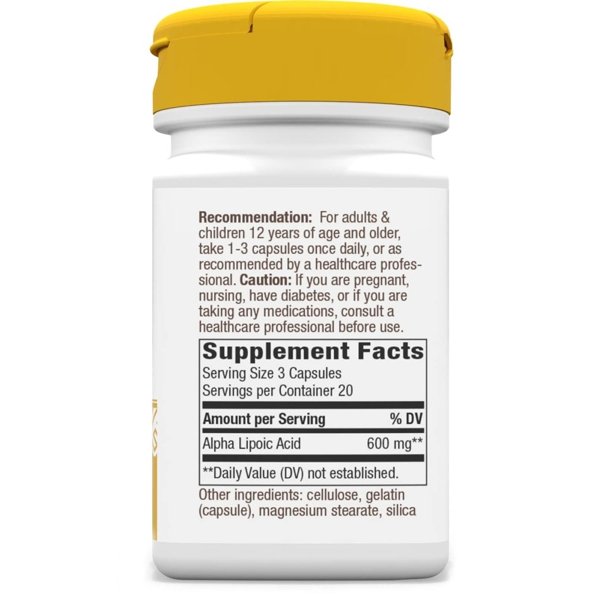 Nature's Way Alpha Lipoic Acid, Supports Healthy Nerve Function, 600 mg per serving, 60 Capsules