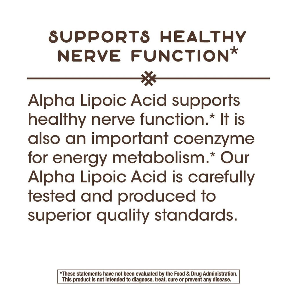 Nature's Way Alpha Lipoic Acid, Supports Healthy Nerve Function, 600 mg per serving, 60 Capsules