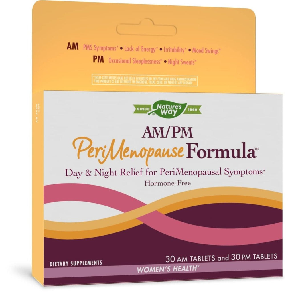 Nature's Way Formule Péri-Ménopause Jour/Nuit - Soulagement sans hormones jour et nuit, 30 comprimés AM et 30 comprimés PM