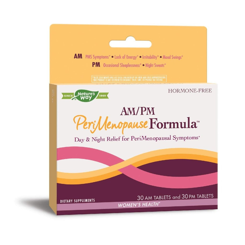 Nature's Way Formule Péri-Ménopause Jour/Nuit - Soulagement sans hormones jour et nuit, 30 comprimés AM et 30 comprimés PM