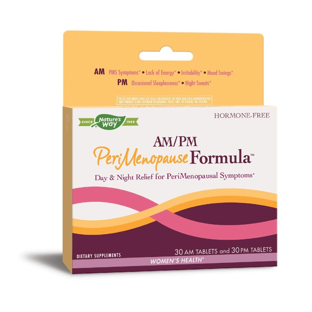 Nature's Way Formule Péri-Ménopause Jour/Nuit - Soulagement sans hormones jour et nuit, 30 comprimés AM et 30 comprimés PM
