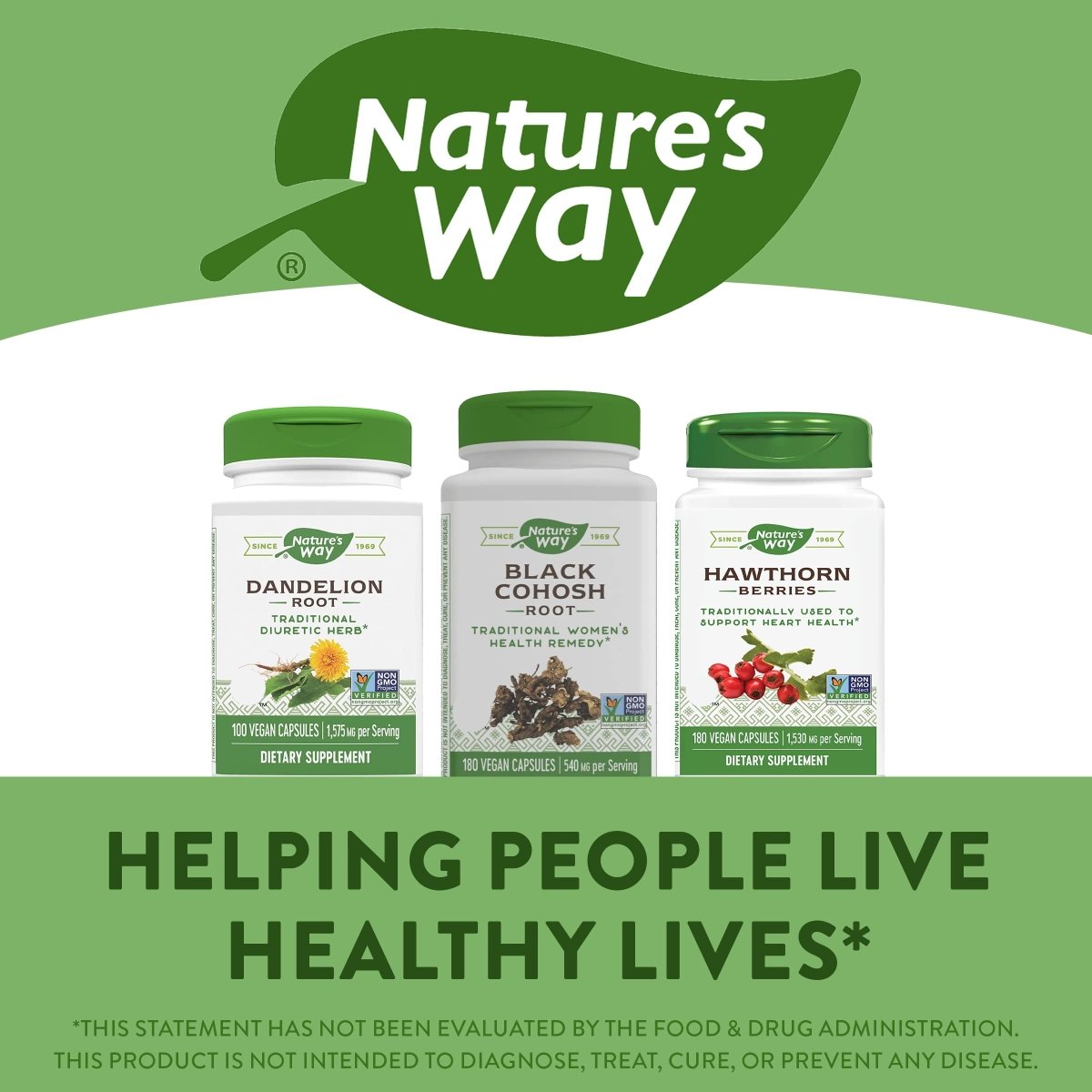 Actée à grappes noires de Nature's Way, soutien traditionnel pour la santé des femmes, vérifié par le projet sans OGM, 180 capsules