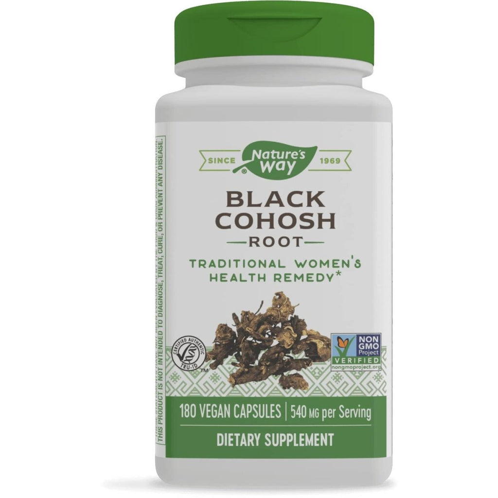 Actée à grappes noires de Nature's Way, soutien traditionnel pour la santé des femmes, vérifié par le projet sans OGM, 180 capsules