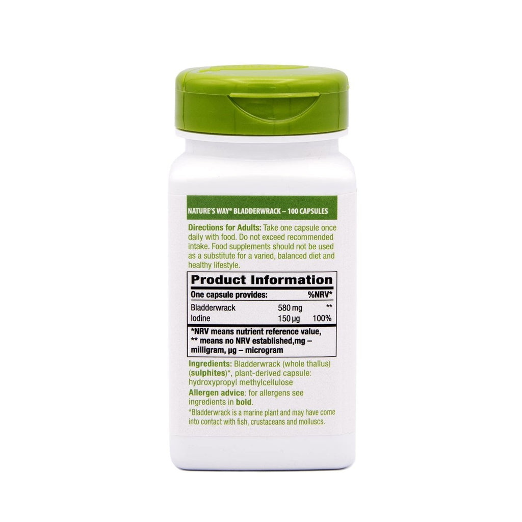 Varech vésiculeux Nature's Way - 100 gélules végétariennes