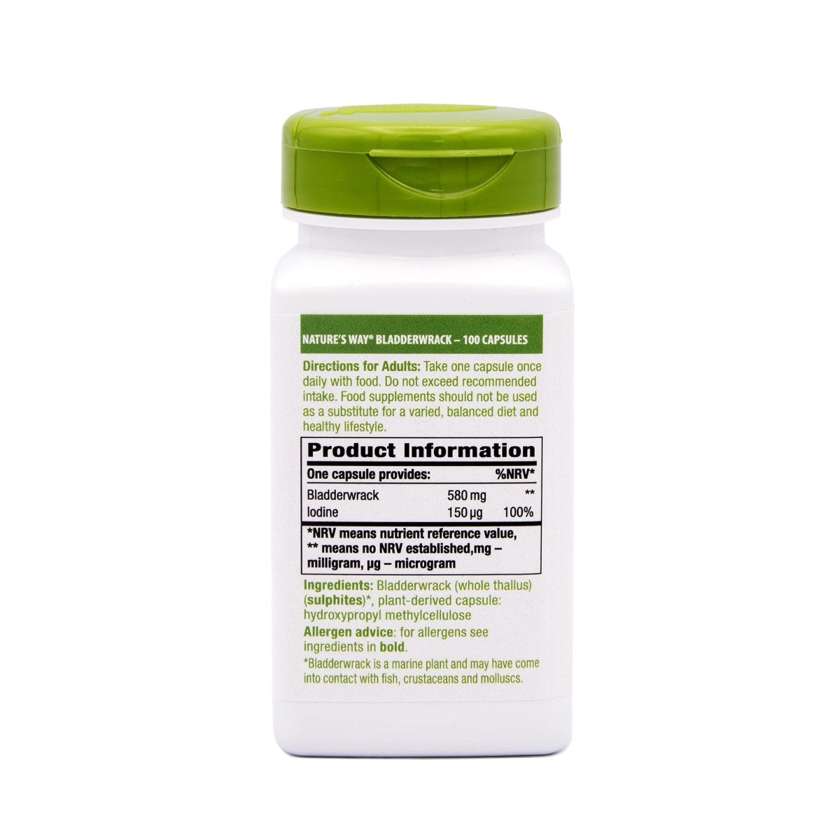 Varech vésiculeux Nature's Way - 100 gélules végétariennes
