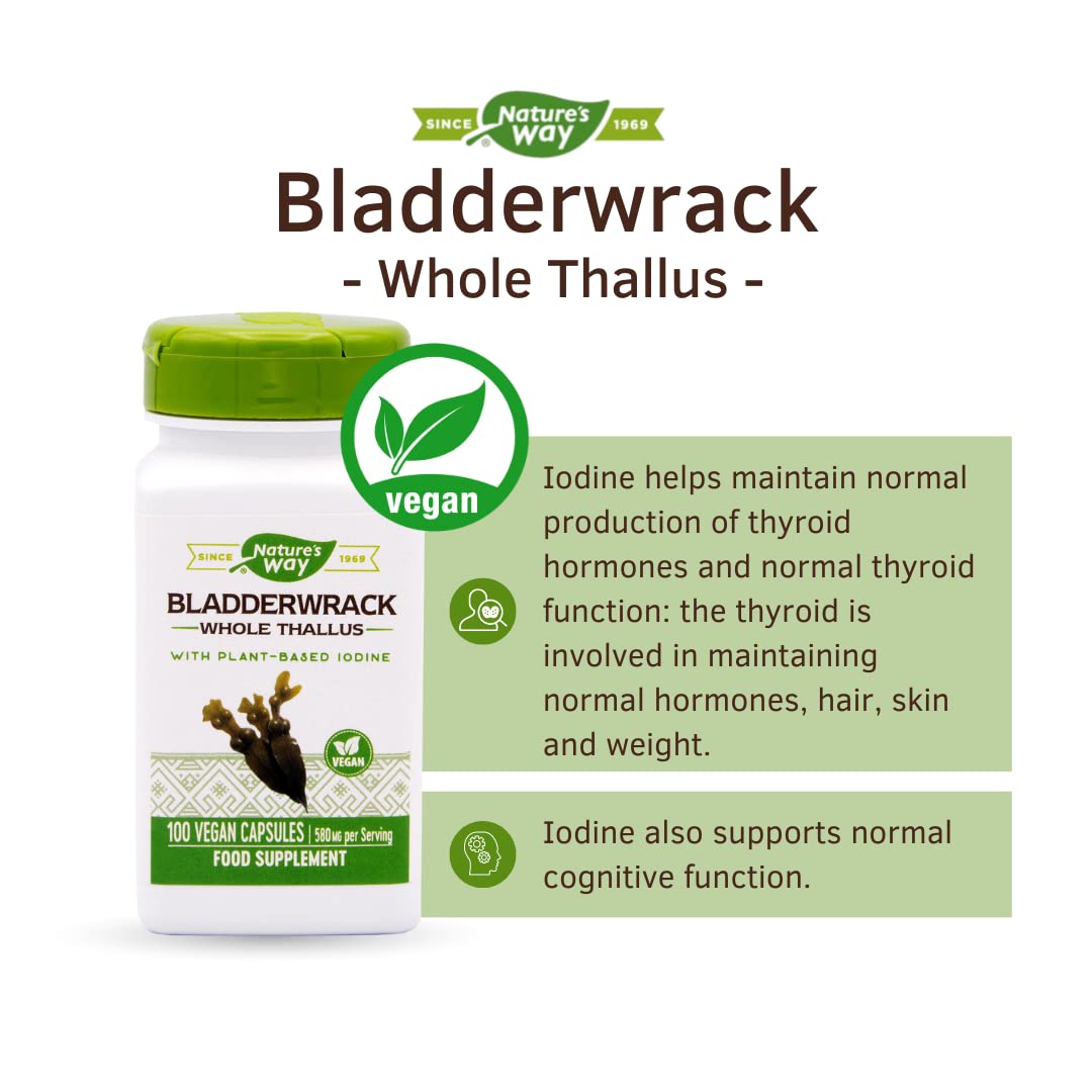 Varech vésiculeux Nature's Way - 100 gélules végétariennes