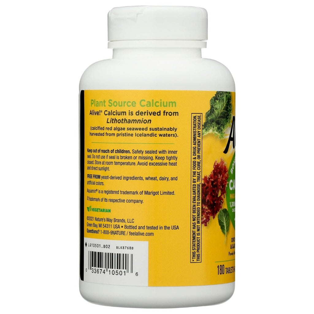 Nature's Way, Calcium Alive, lot de 180 comprimés