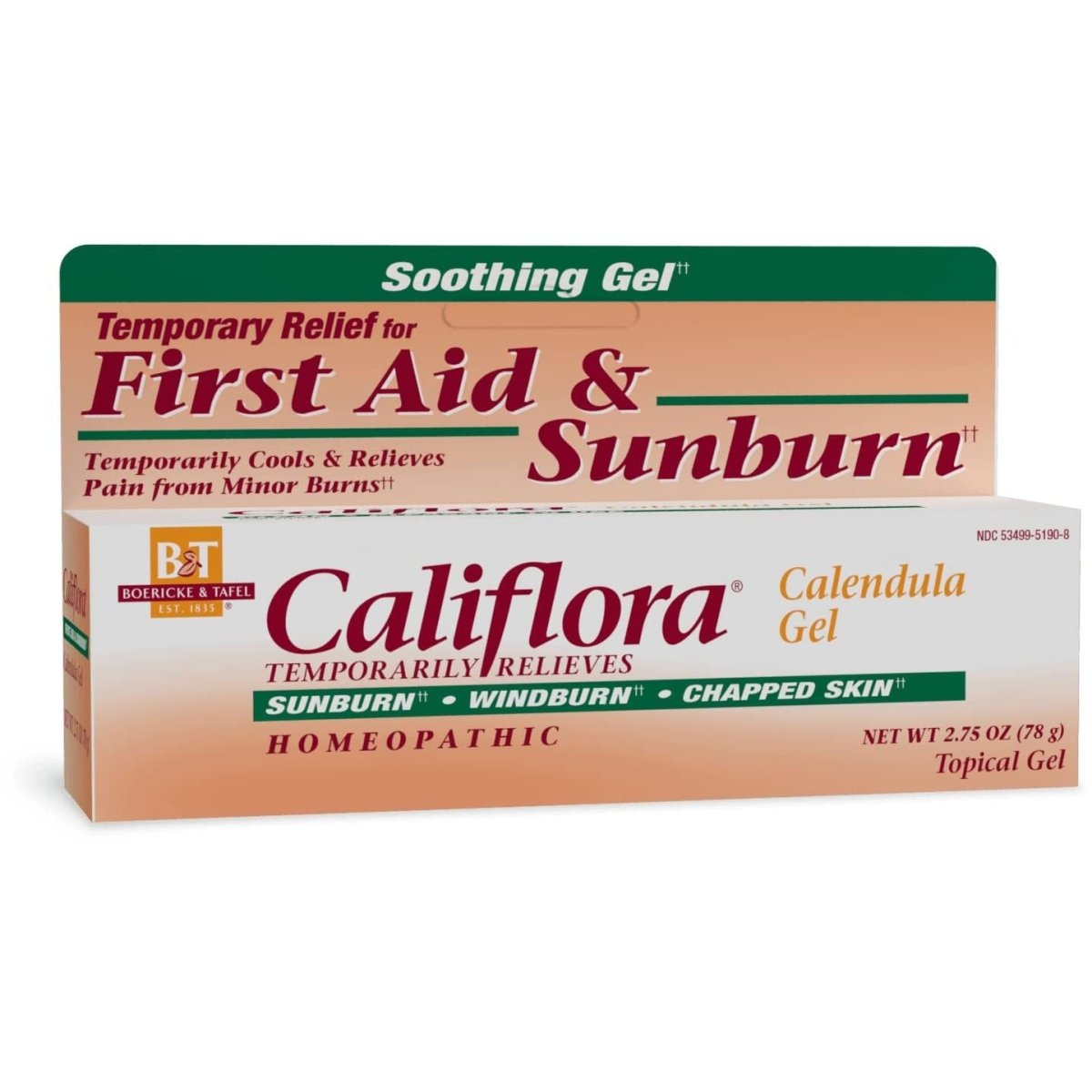 Nature's Way Califlora Gel de Calendula, soulage temporairement les coups de soleil, les brûlures causées par le vent et la peau gercée, 78 g