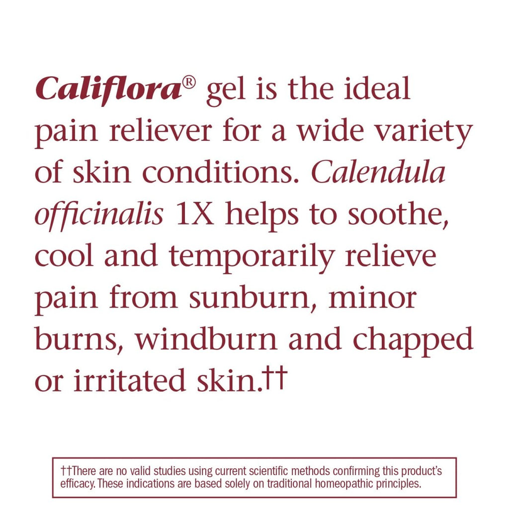 Nature's Way Califlora Gel de Calendula, soulage temporairement les coups de soleil, les brûlures causées par le vent et la peau gercée, 78 g