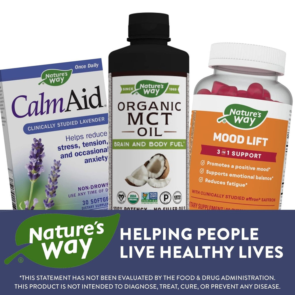 Nature's Way CalmAid, Non-Drowsy, Clinically Studied Lavender Supplement Helps Reduce Tension/Stress