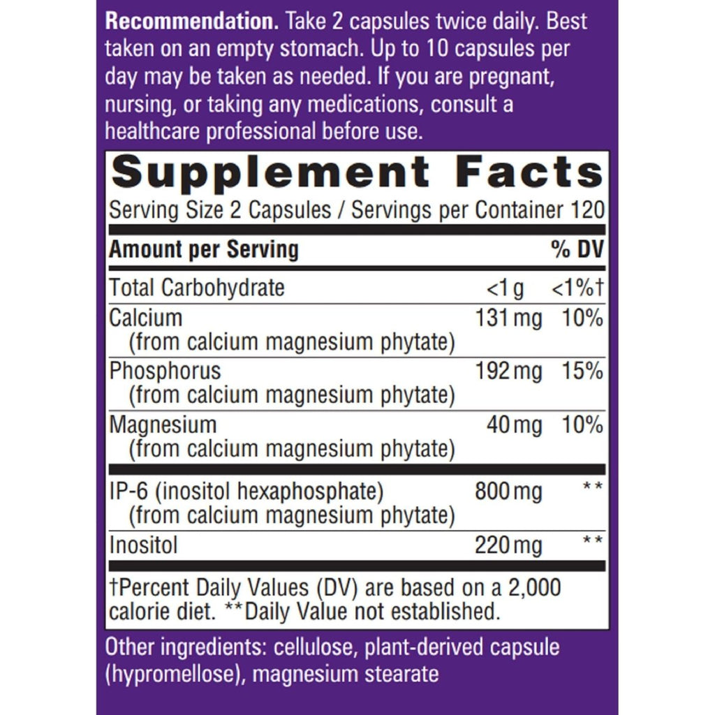 Nature's Way Cell Fort IP-6 & Inositol Supplement, Gluten-Free, Vegan, 240 Capsules