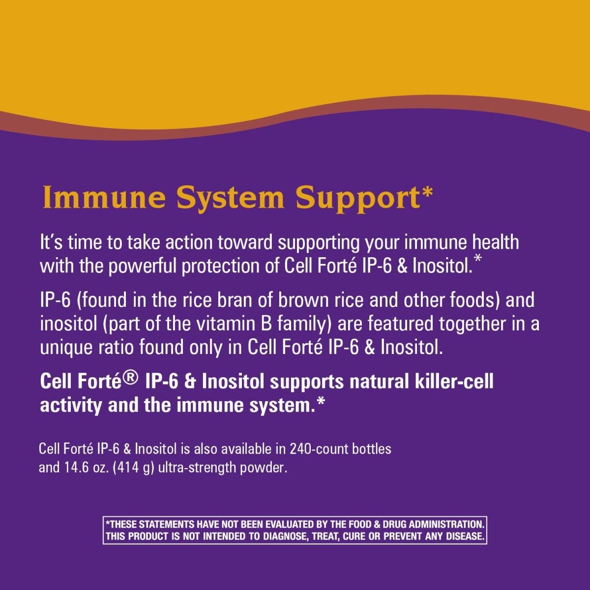 Nature's Way Cell Fort IP-6 & Inositol supports natural killer-cell activity, 120 Vcaps