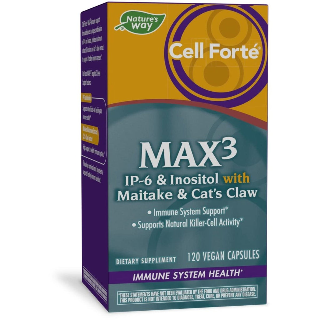 Nature's Way Cell Fort MAX3 IP-6 & Inositol with Maitake & Cat's Claw, Immune Support and Natural Killer-Cell Activity,120 Capsules