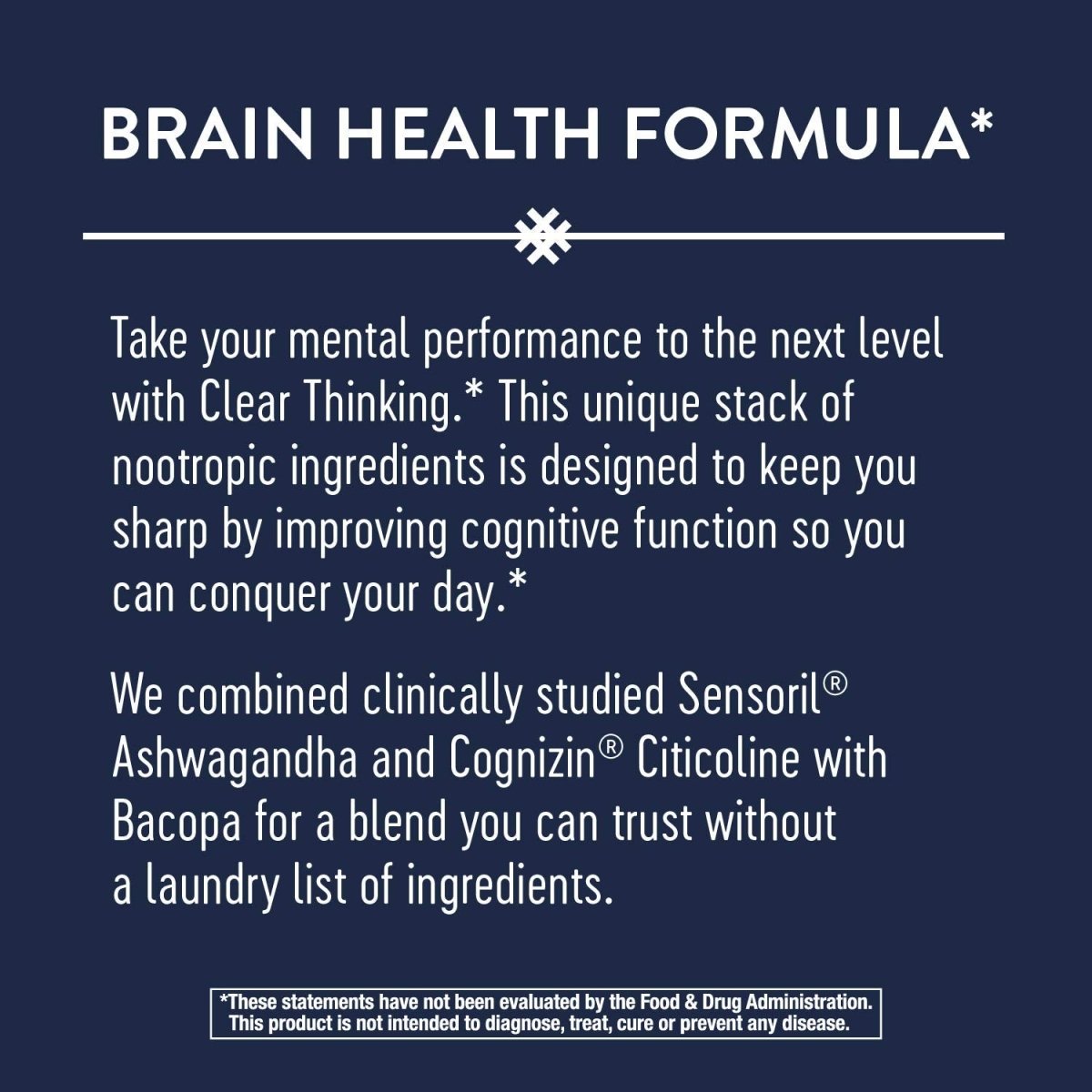 Nature's Way Clear Thinking Cognitive Performance, Ashwagandha, Reduces Stress and Supports Cognitive Performance, 40 Capsules