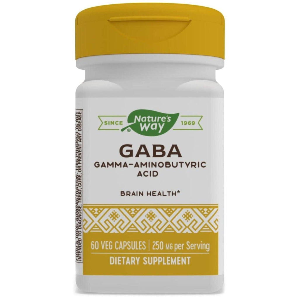 Nature's Way Enzymatic Therapy GABA 250 mg 60 Vcaps - Lot de 2