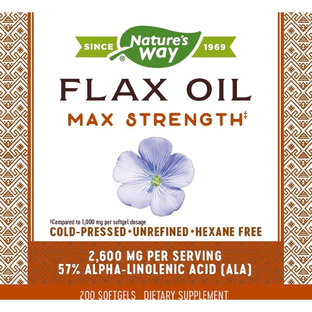 Nature's Way Flax Oil Max Strength® - 200 Softgels