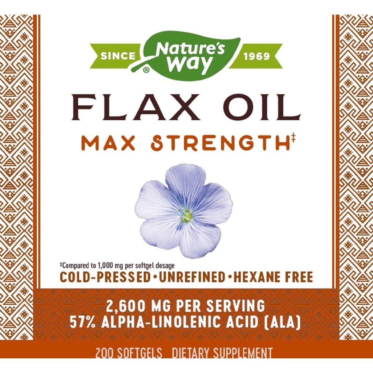 Nature's Way Flax Oil Max Strength® - 200 Softgels