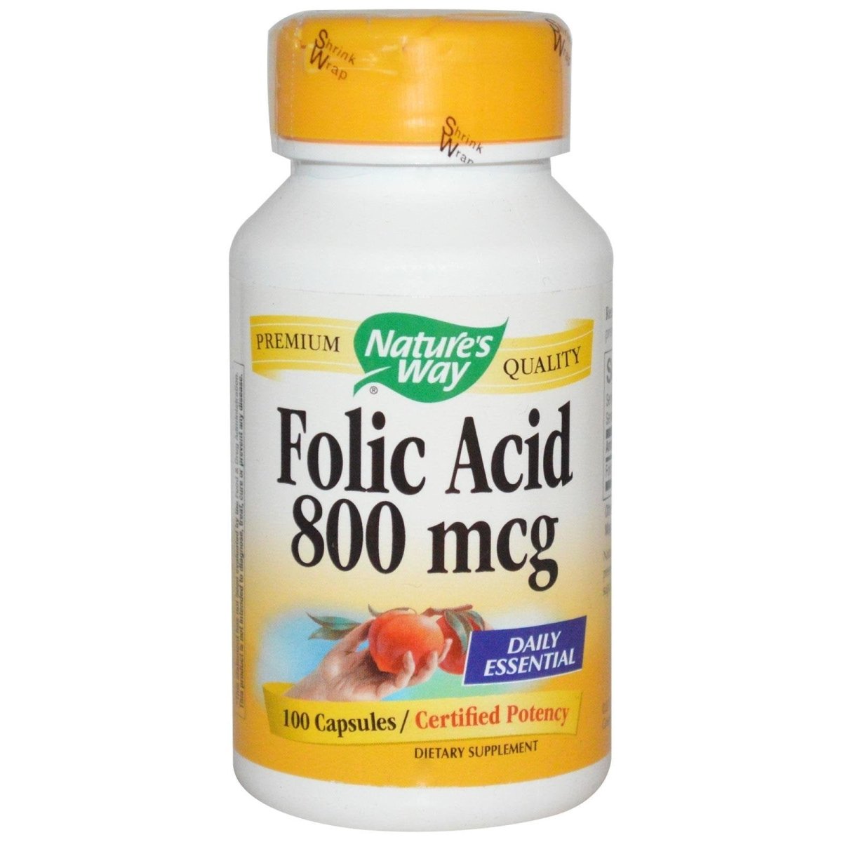 Nature's Way Acide Folique 800mcg 100 Gélules