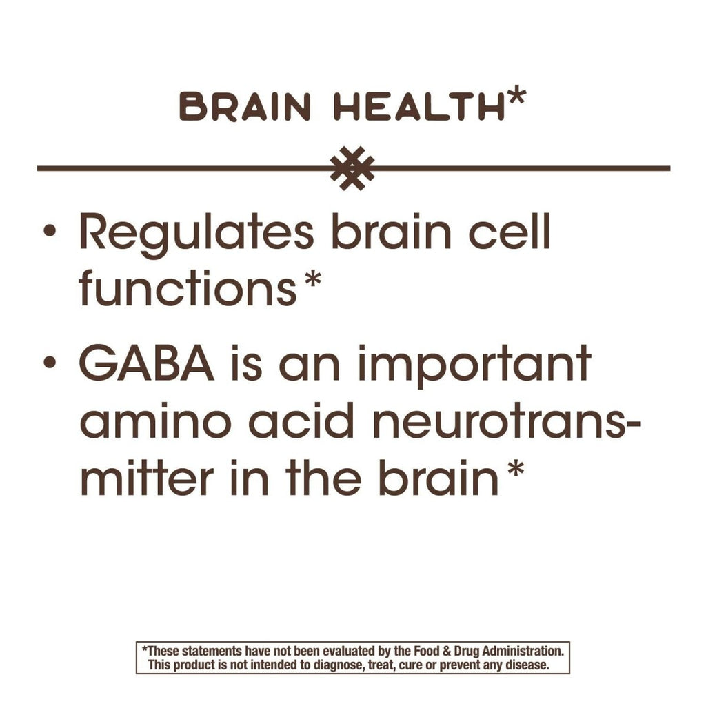 Nature's Way GABA, Acide gamma-aminobutyrique, puissance de 250 mg, 60 VCaps