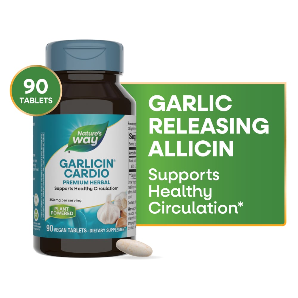 Nature's Way Garlicin Cardio 90 comprimés végétaliens
