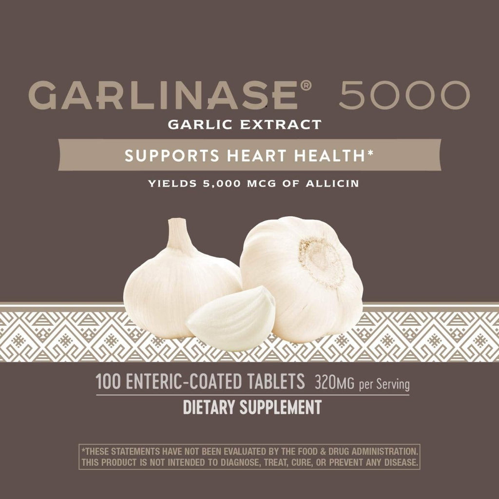 Nature's Way Garlinase Comprimés Entériques, 100 unités (Anciennement Enzymatic Therapy) (L'emballage peut varier)