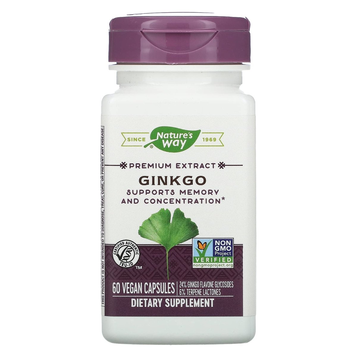 Extrait de Ginkgo Nature's Way (1 x 60 gélules)