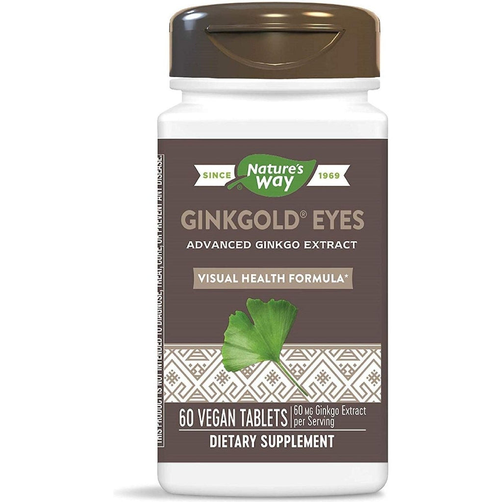 Nature's Way, Ginkgold Yeux, 60 comprimés végétaliens (Lot de 4)