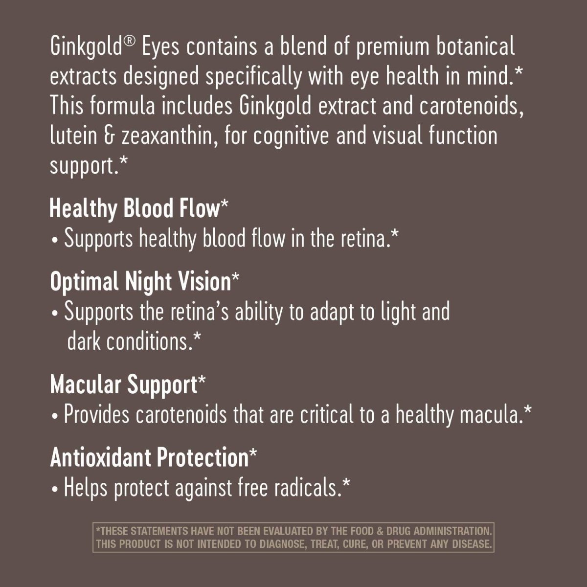 Nature's Way, Ginkgold Yeux, 60 comprimés végétaliens (Lot de 4)