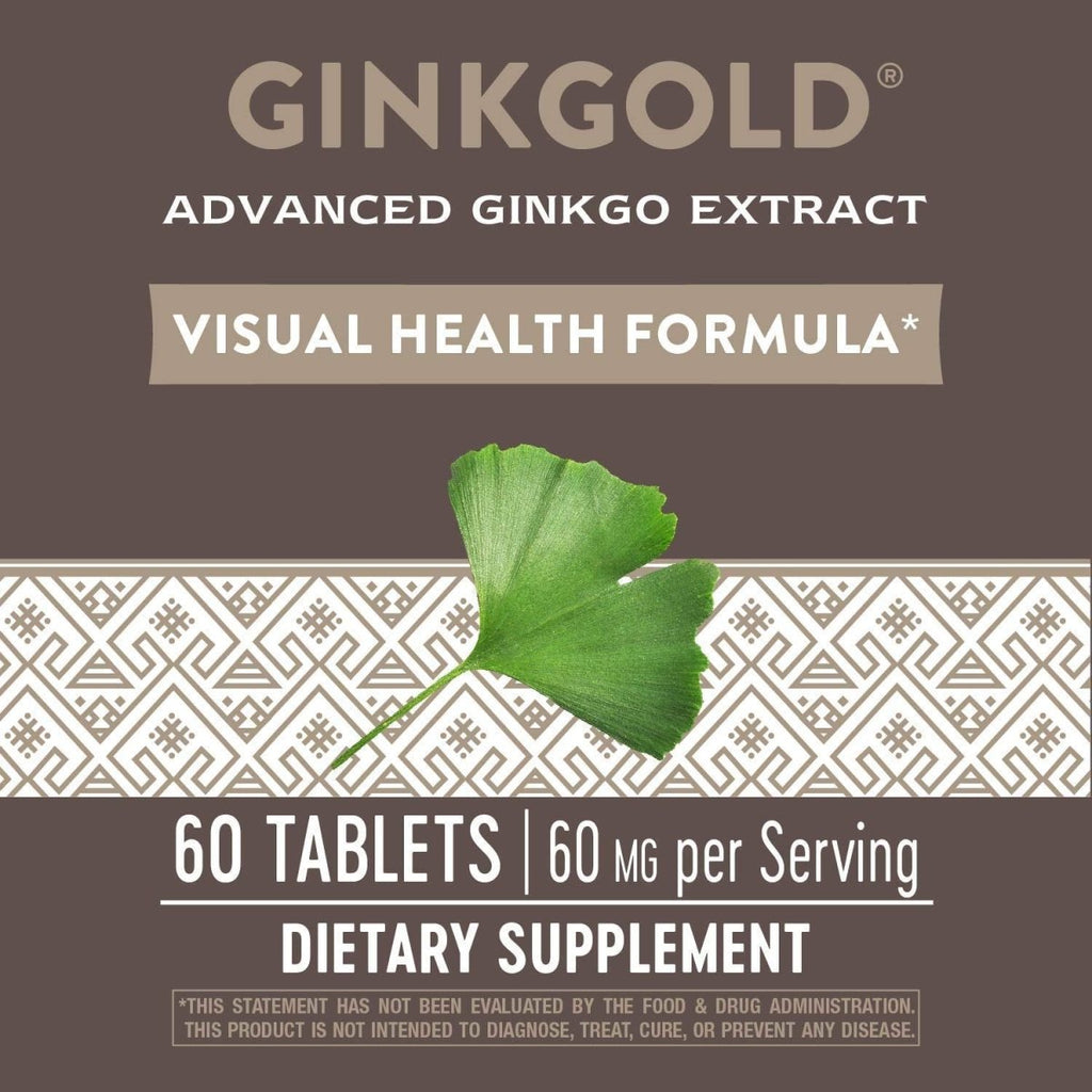 Nature's Way, Ginkgold Yeux, 60 comprimés végétaliens (Lot de 4)