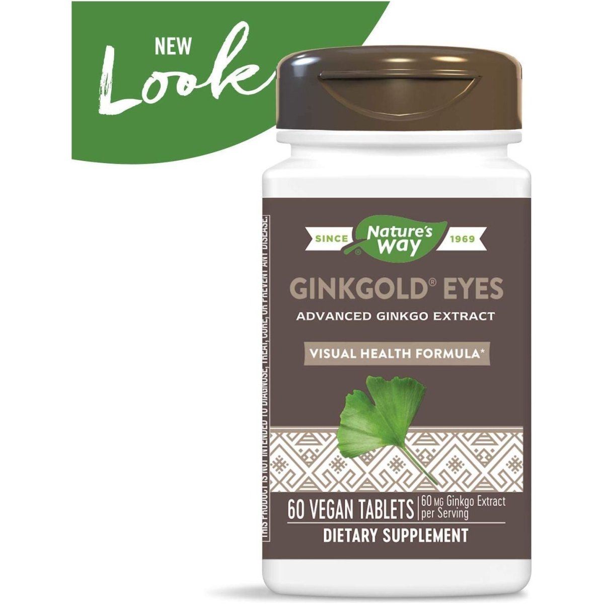 Nature's Way, Ginkgold Yeux, 60 comprimés végétaliens (Lot de 4)