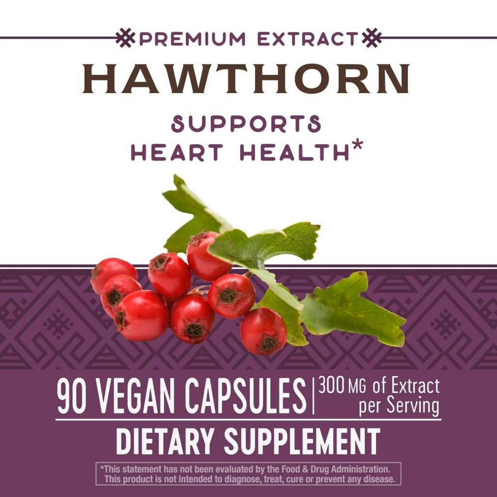 Nature's Way Aubépine en Capsules - Extrait 300mg, 90 Vcaps