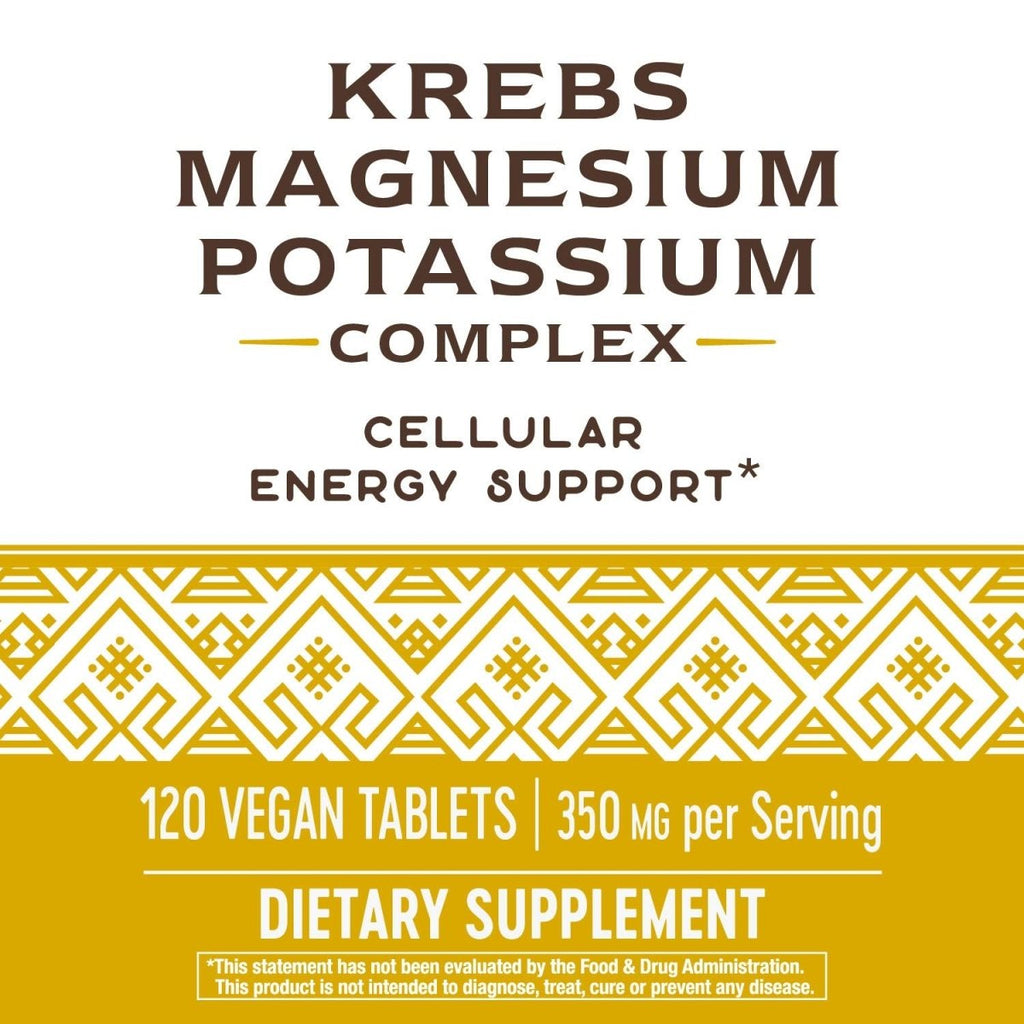Nature's Way Complexe Magnésium Potassium Krebs 345 mg par portion Soutien Énergie Cellulaire 120 Comprimés