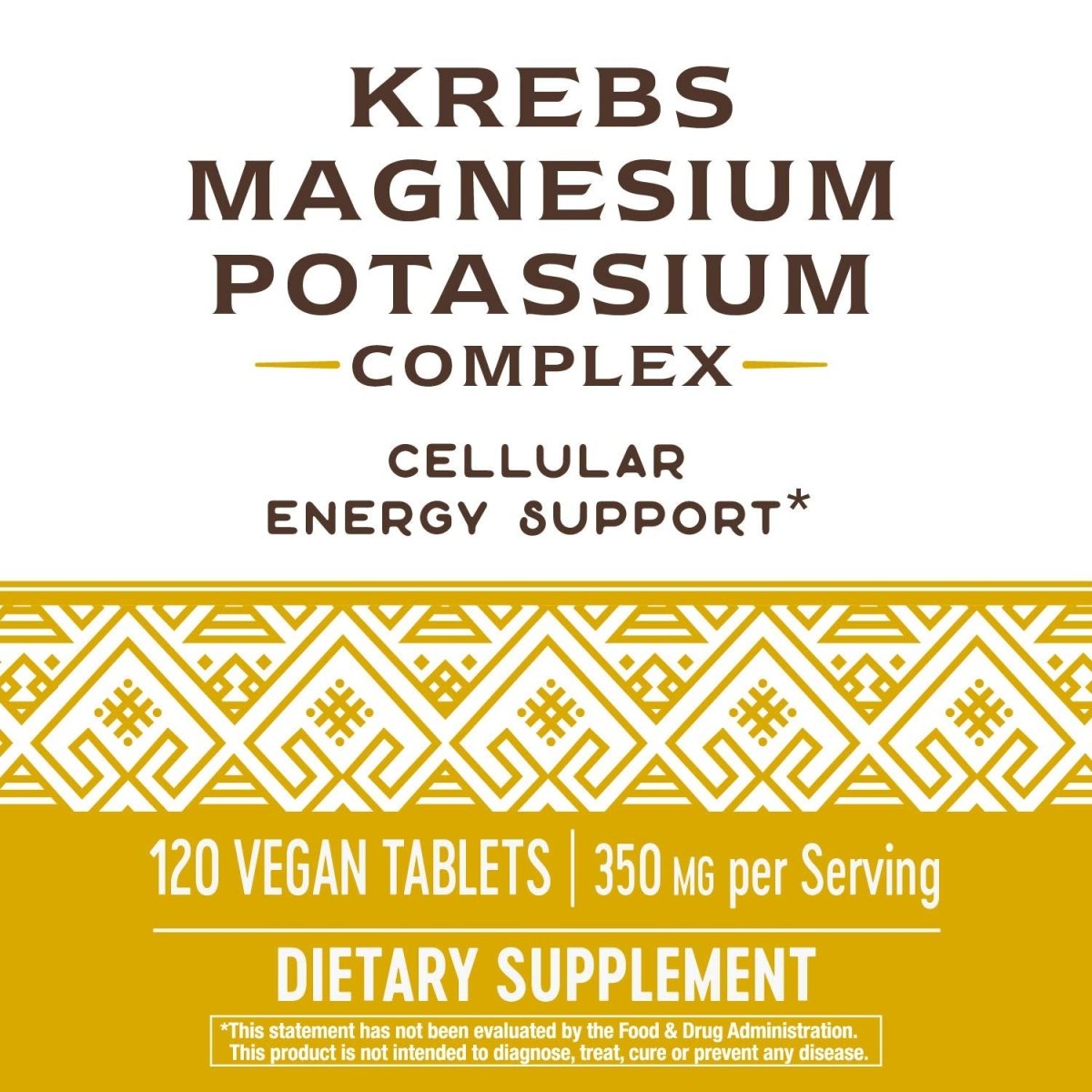 Nature's Way Complexe Magnésium Potassium Krebs 345 mg par portion Soutien Énergie Cellulaire 120 Comprimés