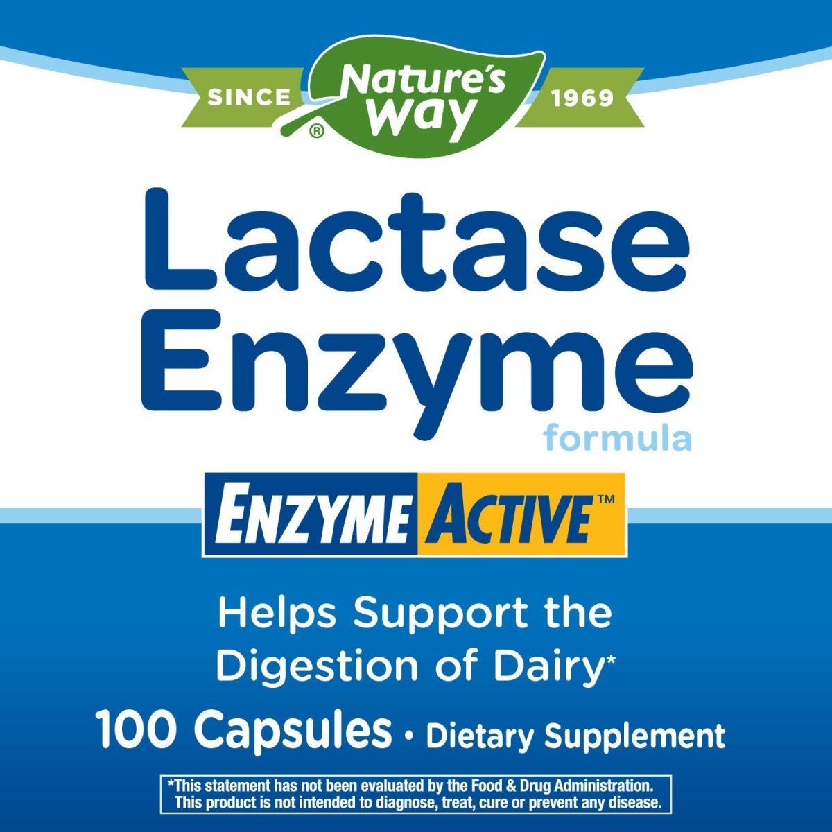 Nature's Way Lactase Enzyme Formula - 100 Gélules