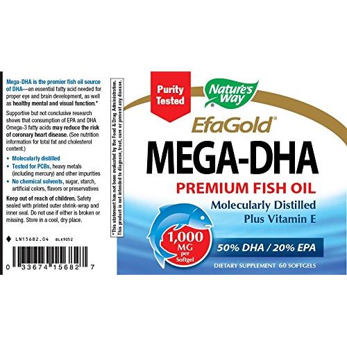 Nature's Way Mega-DHA Gélules, 1000 mg, 60 unités