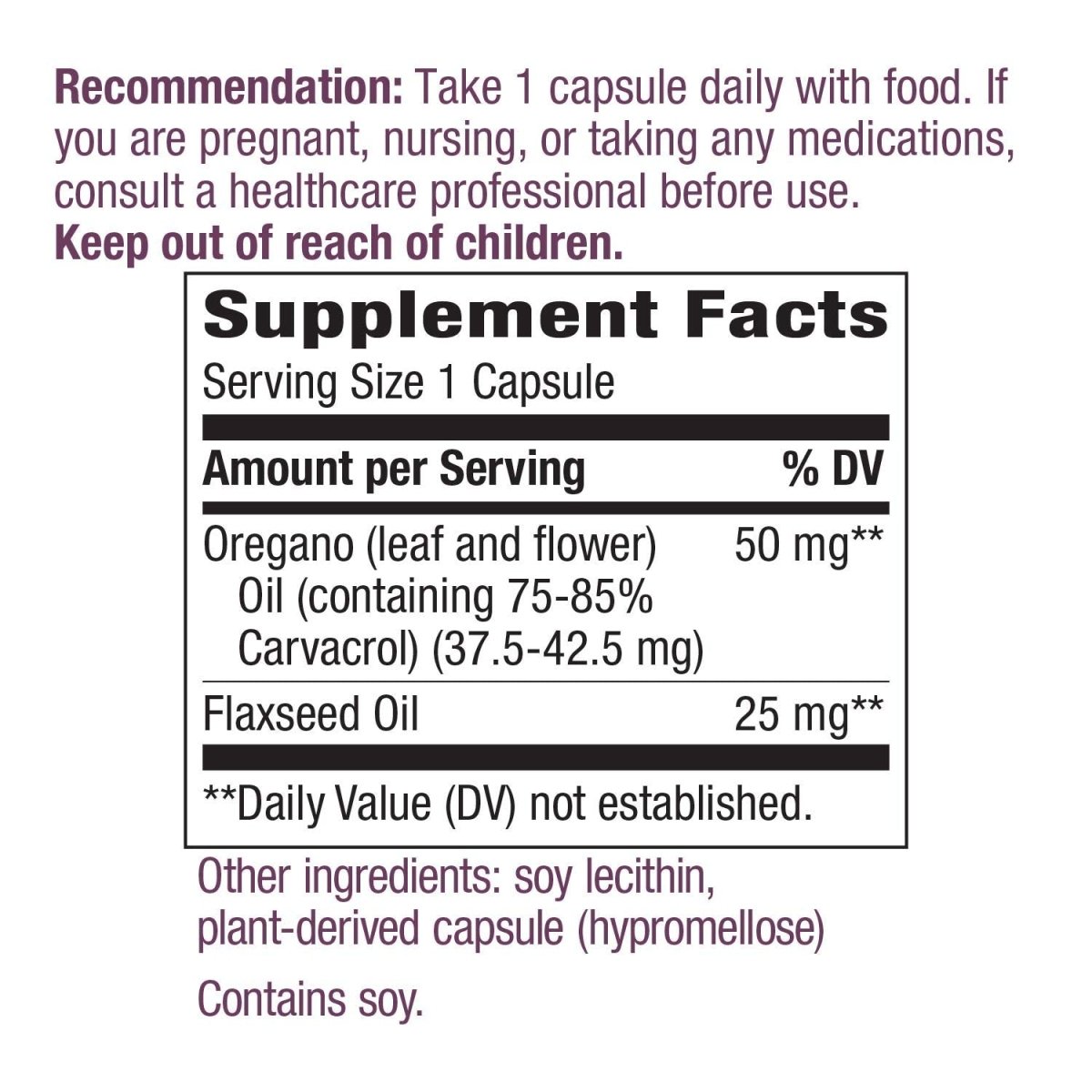 Nature's Way Oregano Oil 60 Vcaps