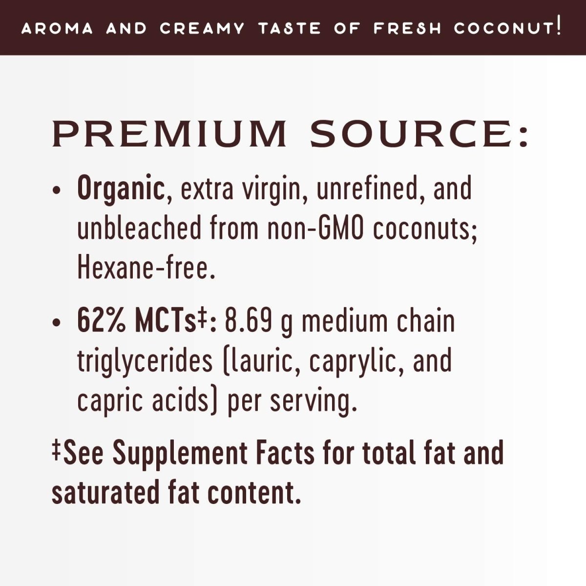 Nature's Way Organic Extra Virgin Coconut Oil, Pure & Unrefined, Cold-Pressed, USDA Organic