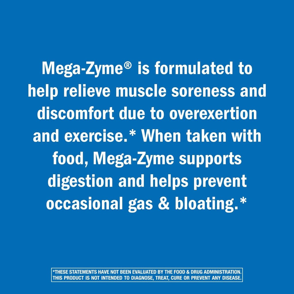 Nature's Way Pancreatic & Systemic Enzymes (Formerly Mega-Zyme), Relieves Occasional Muscle Soreness and Discomfort, Pancreatic Enzymes, Digestive Support, 100 Tablets