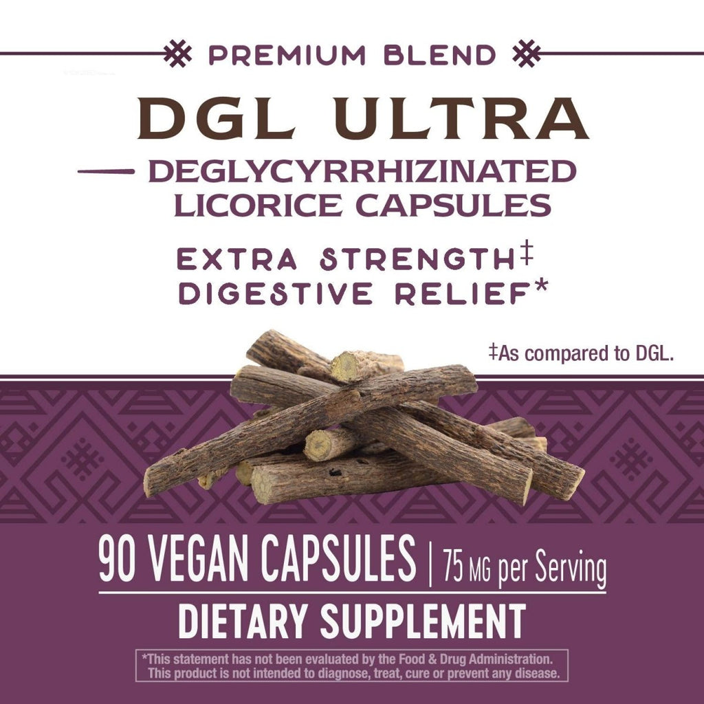 Nature's Way Extrait Supérieur DGL Ultra Soulagement Digestif Force Maximale, 90 Gélules