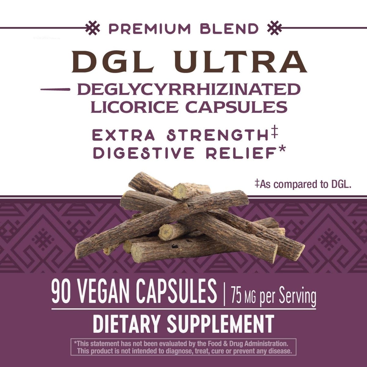 Nature's Way Extrait Supérieur DGL Ultra Soulagement Digestif Force Maximale, 90 Gélules
