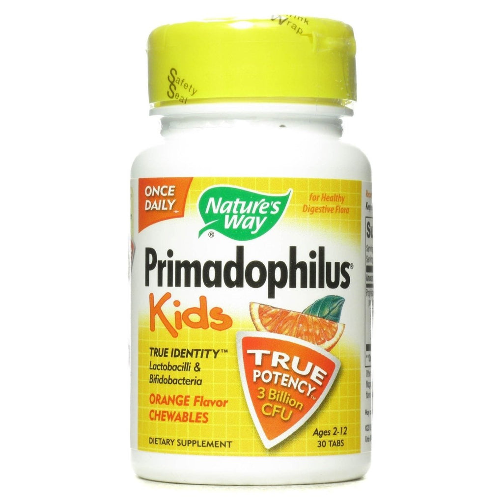 Nature'S Way Primadophilus Enfants Orange - 30 Comprimés à Croquer