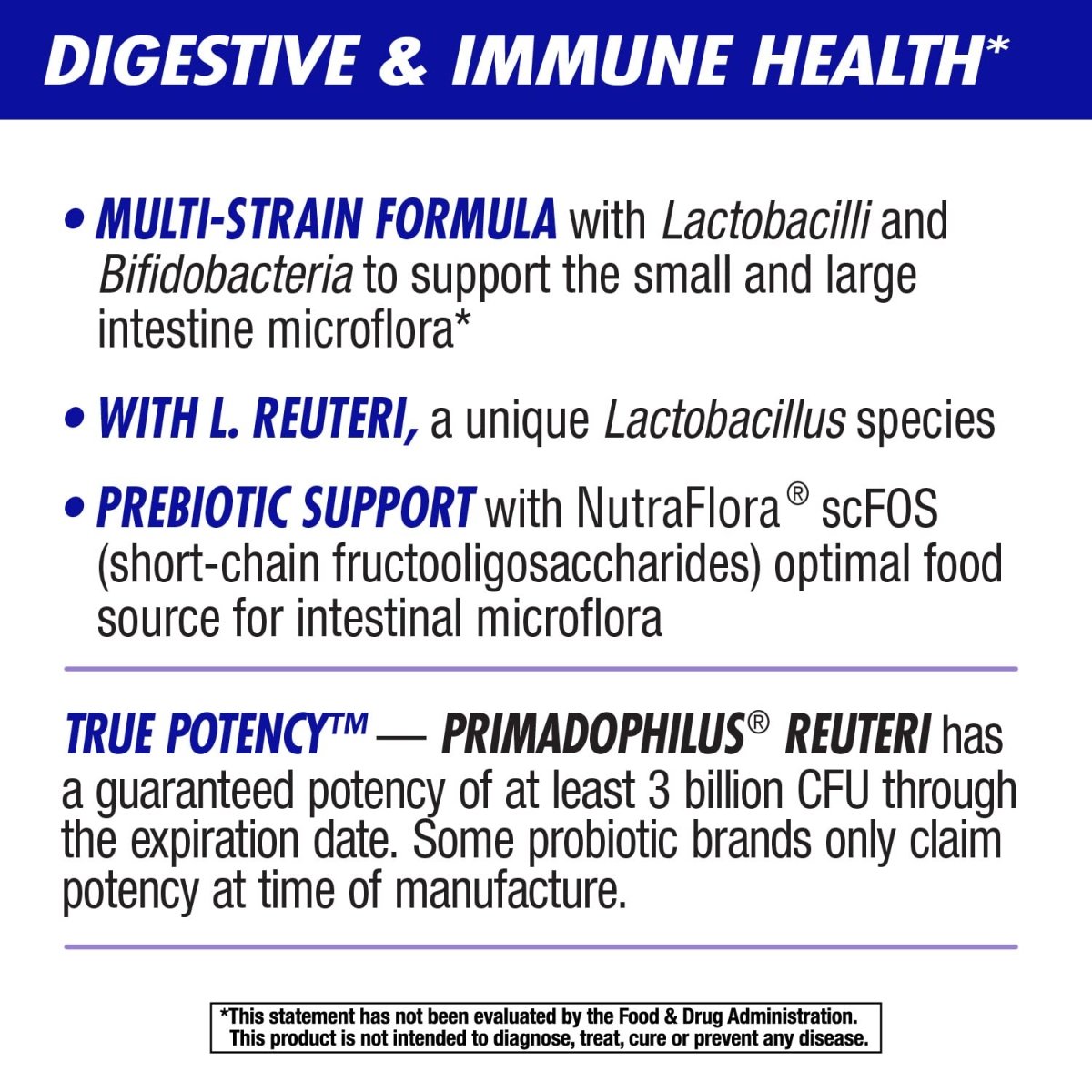 Primadophilus Reuteri Probiotique de Nature's Way, soutient la santé digestive et immunitaire, 3 milliards de cultures vivantes, 141 g.