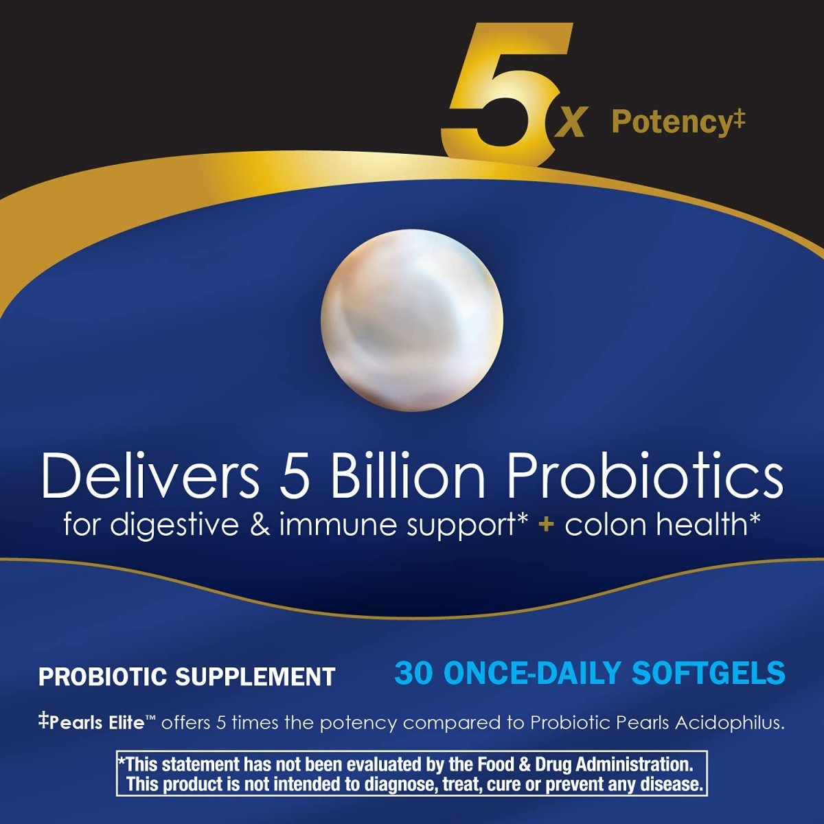 Nature's Way Probiotic Pearls Elite, 5 milliards de cultures vivantes, 30 gélules molles