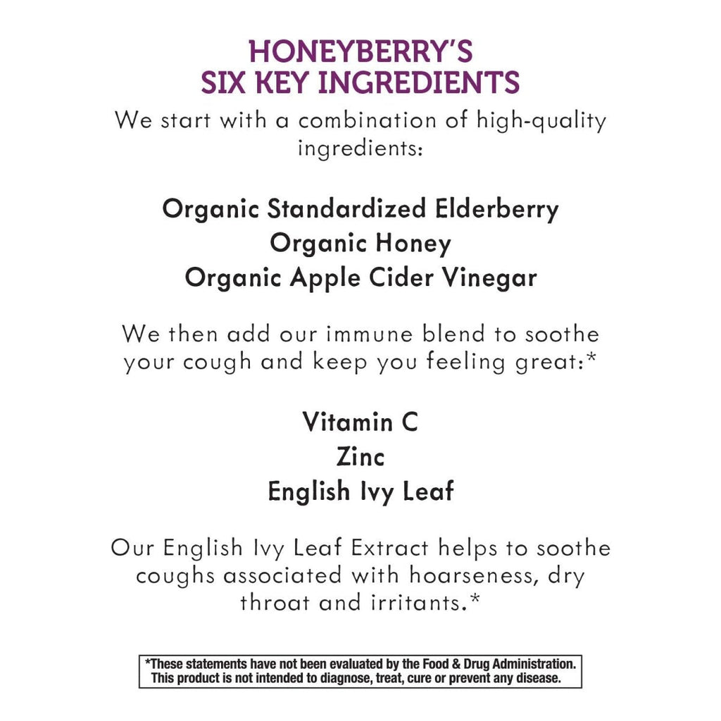 Nature's Way Sambucus HoneyBerry Cough Syrup with Black Elderberry Extract & Organic Honey, Immune Support, 4 Fl. Oz