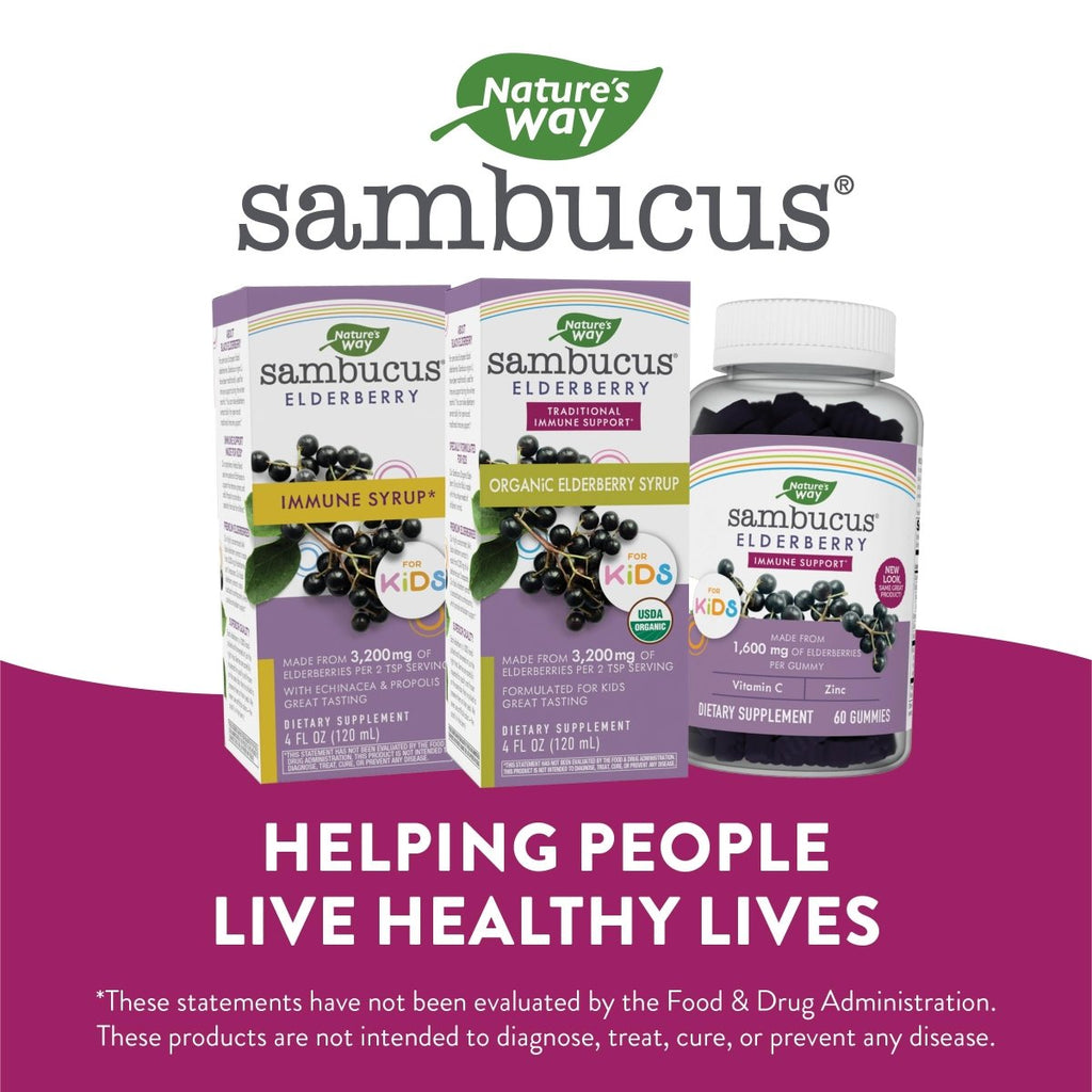 Nature's Way Sambucus Organic Elderberry Syrup for Kids - 4 Fl. Oz