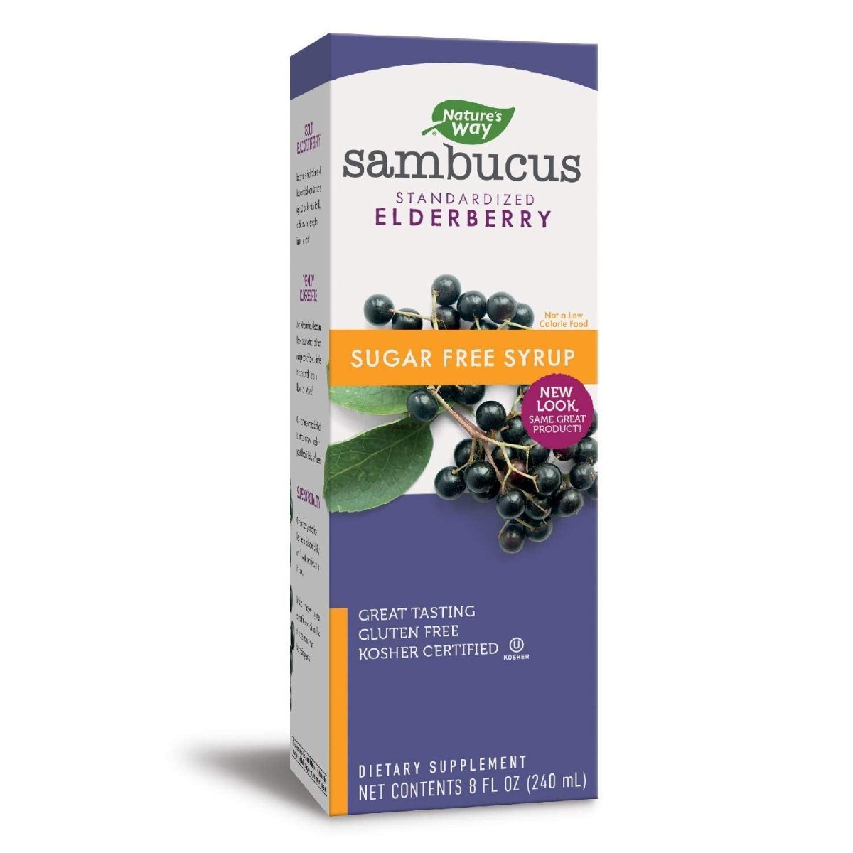 Nature's Way Sambucus Sugar-Free Elderberry Syrup, Traditional Immune Support, 8 Fl Oz.