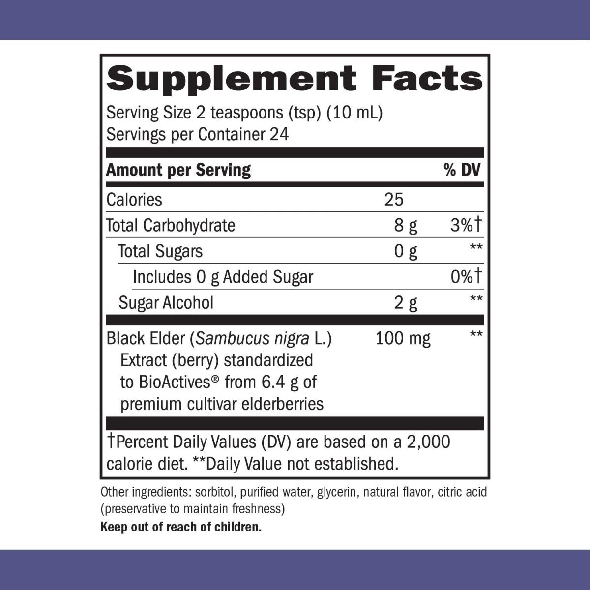 Nature's Way Sambucus Sugar-Free Elderberry Syrup, Traditional Immune Support, 8 Fl Oz.